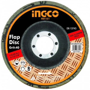 Диск шлифовальный лепестковый 115 мм INGCO FD1151