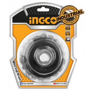 Щетка-крацовка с гайкой INGCO 100мм WB21005